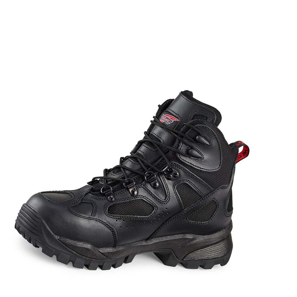 Red Wing 6-inch Safety Toe Men's Hiking Boots Black | ZA 268TCE